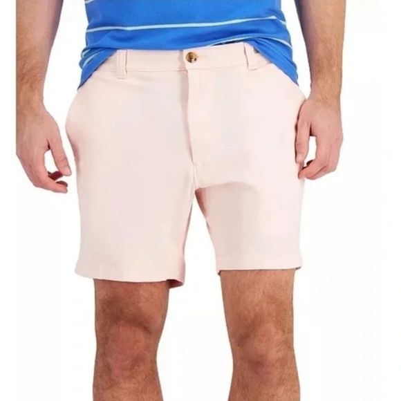 𝅺CLUB ROOM Chalky Rose Pink Stretch Chino Shorts - Picture 1 of 9